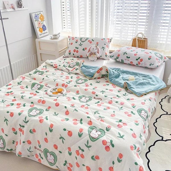 EdredóN De Verano Para Enfriar El Hielo EdredóN/EdredóN/Manta Para NiñOs Con Aire Acondicionado Edredones Para Cama Edredones Para Cama Individual De 150 Edredones Para Cama 150X200Cm(1 Pcs)-image