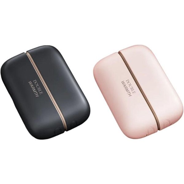 2 W 1 Magnetyczny Elektryczny Podgrzewacz Do RąK 6000Mah Mini Podgrzewacz Do RąK Ustawienie Podzielone 3 Biegi Regulowany PrzenośNy Podgrzewacz Do RąK Na Zimę WewnąTrz Na ZewnąTrz Czarny/RóżOwy-image