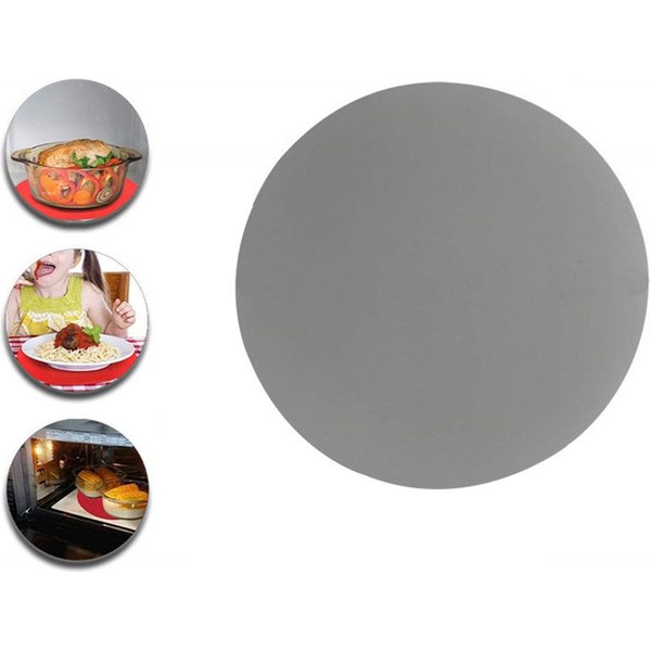 Mata Silikonowa Do MikrofalóWki 30 Cm NieprzywierająCa Mata Do Piekarnika ŻAroodporna Mata Na Talerz Obrotowy Do MikrofalóWki Szary-image