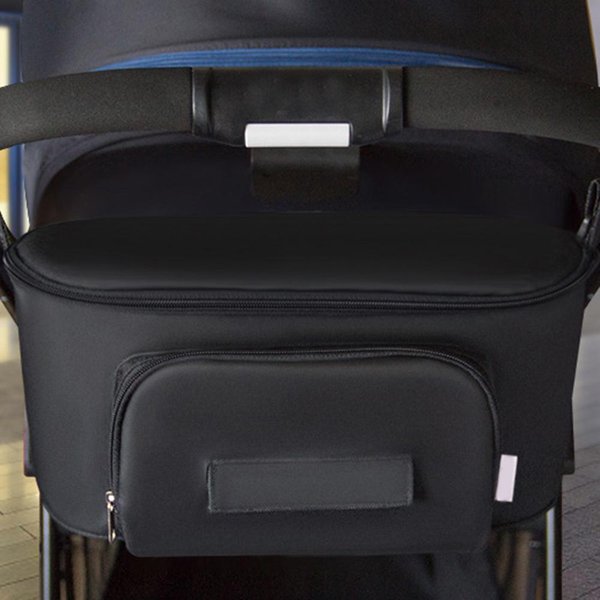 Bolsa Organizadora Para Cochecito De Bebé Color SóLido Bolsa Para Cochecito De Mamá Gancho Para Cesta De Cochecito Pram Cart Mochila Accesorios Para Cochecito-image