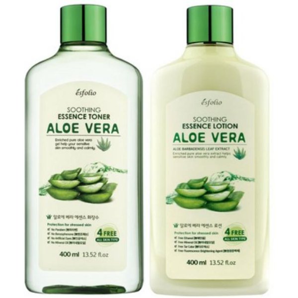 Set De TóNico Y LocióN Calmante De Aloe Vera 400Ml + 400Ml 400Ml+400Ml Beige-image