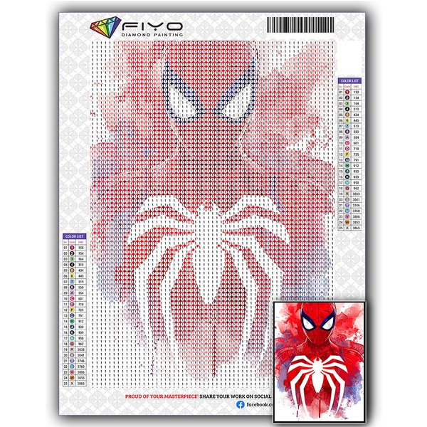 Diamante Bordado Spiderman 5D DIY Diamante Pintura Punto De Cruz Rhinestone Full Square 30X40CM-image