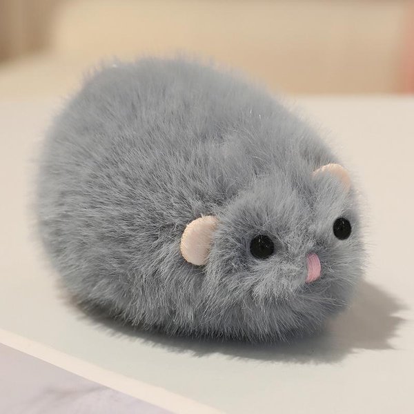 Urocza MięKka Pluszowa Zabawka ZłOty Chomik Pluszak MałE ZwierząTko Pluszowe MięKki Przytulany Prezent Dla Dzieci MiłOśNikóW ChomikóW 10Cm Gray-image