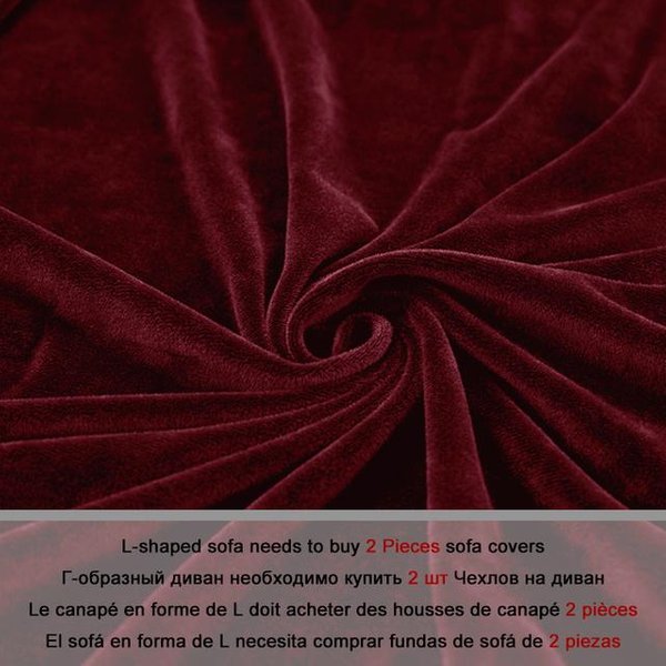 1 Pieza De Fundas De Sofá De Tela De Terciopelo, Funda De Sofá Seccional EláStica, Funda De Sofá En Forma De L, Funda De Sofá En Forma De L Para Sala De Estar Part B-B 235-300Cm-image