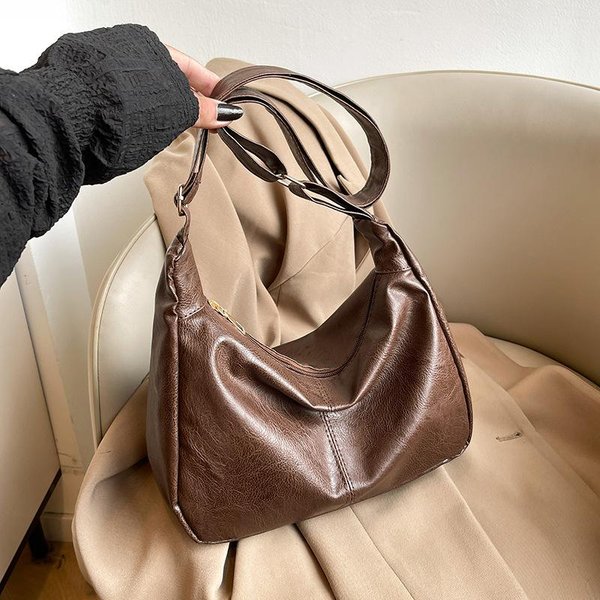 Bolso De Mujer De Gran Capacidad, Nueva VersióN Coreana De Bolso De Mano Suave, Moderno, VersáTil, Sencillo, De Gran Capacidad, Para El Hombro.-image