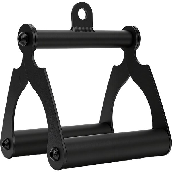 Ergonomiczna RąCzka Do WiosłOwania D-KształTna Uchwyt Do WiosłOwania Na WyciąGu Treningowy Uchwyt Do Domowej SiłOwni Fitness Black-image