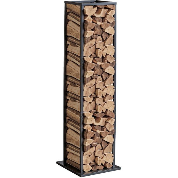 WewnęTrzny Stojak Na Drewno OpałOwe, 33 × 32 × 112 Cm Stojak Na Stos Drewna, MieśCi Do 45 Kg, Wysoki Stojak Do Przechowywania Drewna, Stalowy Uchwyt Na Drewno OpałOwe Malowany Proszkowo, WytrzymałY-image