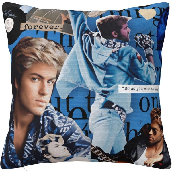 Poszewka Na Poduszkę George Michael Muzyka Poliestrowa Pokrowiec Na Poduszkę Nowoczesna Poszewka Na Poduszkę Graficzne Poszewki Na Poduszki Do Sofy Samochodu WystróJ Domu 30X50Cm-image