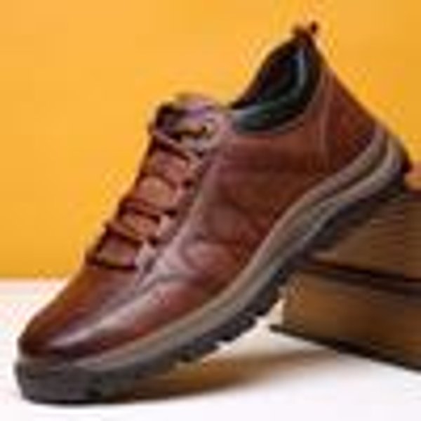 Wszechstronne MęSkie SkóRzane Buty Codzienne I Trekkingowe - MięKka Podeszwa, Modne, Nowy Design 39 Black-image