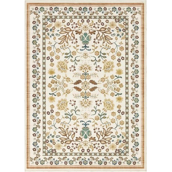 Dywan Do Salonu Dywanik PodłOgowy Przy łóżKu W Sypialni MożNa Prać W Pralce Dywany Wiosenne Kwiaty RośLina Retro Dekoracja Domu Dywan 180X260Cm(70X101In)-image