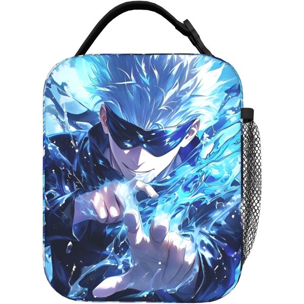 JJK Anime Gojo Saturo Izolowana Torba Na Lunch Termiczna Wielokrotnego UżYtku, Pojemnik Na Lunch Jujutsu Kaisen Anime Szczelna Torba Tote PudełKo Na Lunch One Size-image