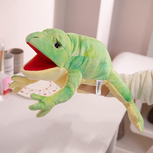 Marioneta De Mano De Peluche Anfibia Cocodrilo Serpiente Tortuga Lagarto Salamandra SimulacióN Realista Aterrador Interactivo Contar Historias Peluche-image