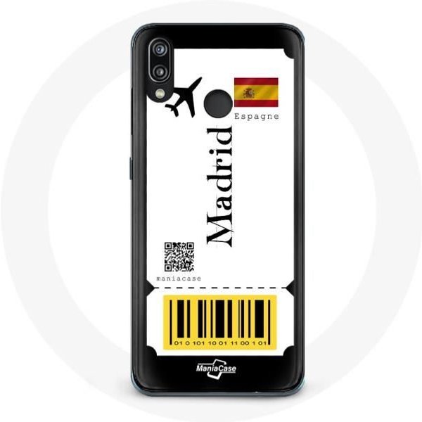 Funda Para Huawei P20 Lite - Billete De AvióN - Flexible - Negra - ProteccióN - Mixta-image