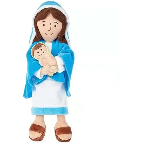 ChrześCijańSka Dekoracja Domu Maryja Dziewica Lalka Edukacyjna Pluszowa Zabawka Maryja Dziewica Poduszka Pluszowa Lalka Pluszowa Jezus Maskotka Zabawka Pluszowa-image