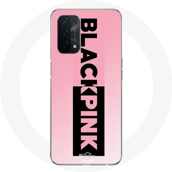 Funda - Maniacase - Oppo A74 5G - Logo Negro Rosa - Silicona - Flexible Negro-image