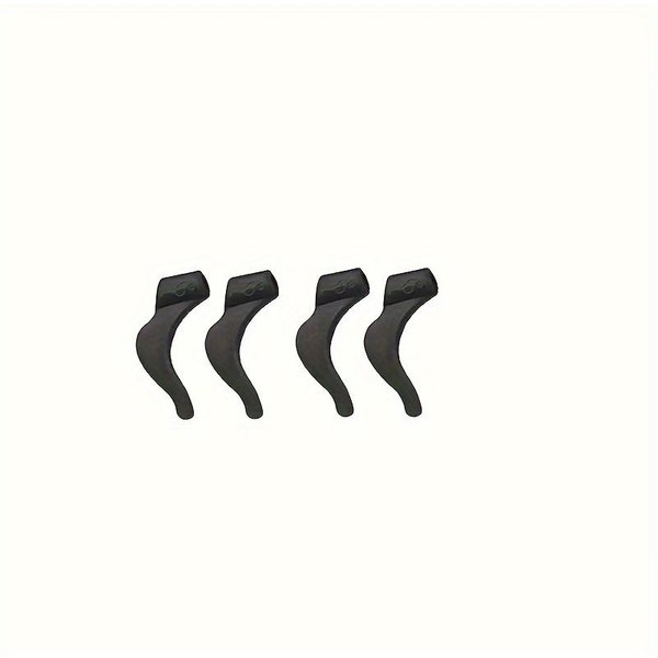 2 Pares Silicona Gafas Antideslizante Gancho Para La Oreja Soporte Fijo Antideslizante Gancho Para La Oreja Soporte De Silicona Para La Oreja Gafas De Sol, Accesorios Deportivos A Juego 2 Pairs Negro-image