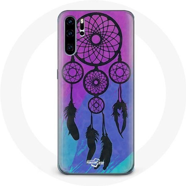 Funda Para Huawei P30 Pro AtrapasueñOs Negro Fondo Azul Y Violeta-image