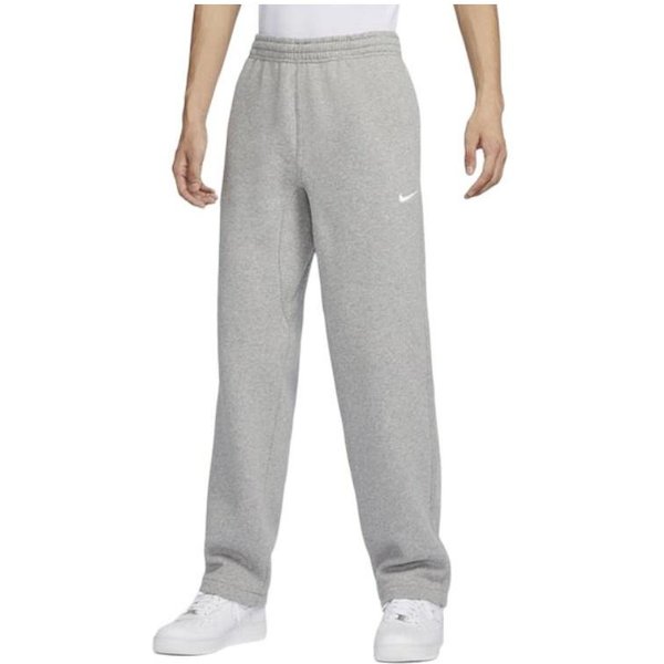 Pantalones De CháNdal De Punto Rectos Con Forro Polar Y Estampado De Logo Liso Nike Para Hombre, Parte Inferior, Gris 623455-063 M Gray-image
