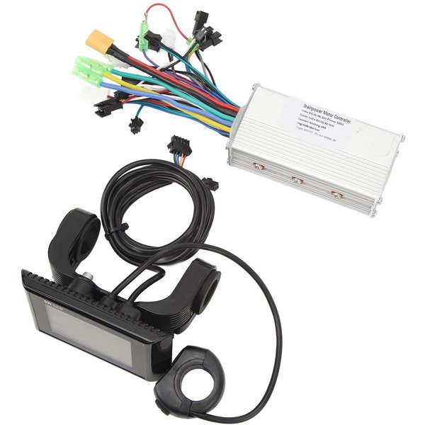 36V 48V 60V 500W 28A W900 Panel Onda Sinusoidal 3 Modos Controlador Sin Escobillas Kit Kit De ConversióN Para Bicicleta EléCtrica Gray-image