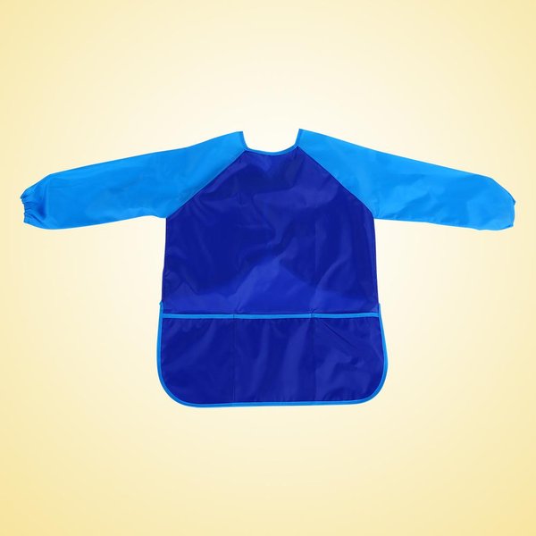 Delantal Impermeable Para NiñOs, Delantal De Manualidades, Dibujo, Pintura, Cocina, Bata Con Bolsillo Blue-image