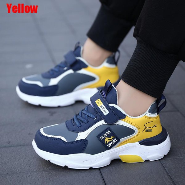 Nowe Modne DziecięCe Trampki Casual Outdoor Walking Shoes Dla ChłOpcóW Wygodne I AntypośLizgowe Siatkowe Trampki Size28-40 39 żółTy-image