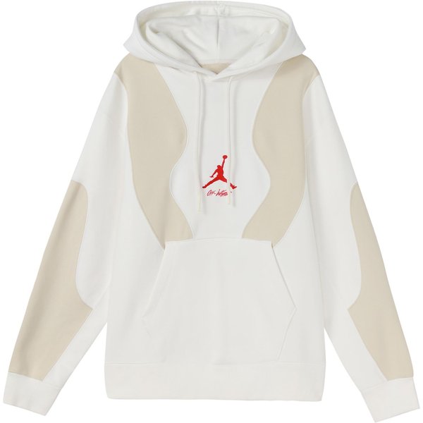 Sudadera Con Capucha Air Jordan X Off-White (Talla AsiáTica) Camisetas Para Hombre Blanco Vela/Rojo Universitario CV0541-134 L Beige-image