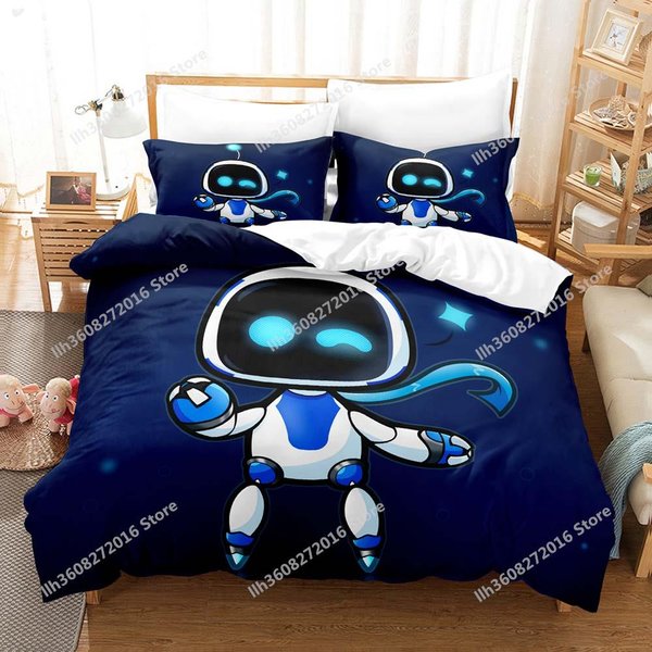 Kolekcja PośCieli Astro Bot Rozmiar Jednoosobowy Twin PełNy Queen King Kolekcja PośCieli Do Sypialni DorosłYch Dzieci Poszewka Na KołDrę Kolekcje Drukowana 3D Anime Z PośCielą S US Twin(172X218Cm)-image