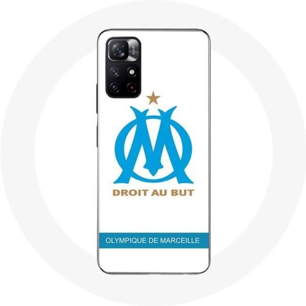 Funda - OM - Xiaomi Redmi Note 11S 5G - Flexible - Blanca - Logo Del Olympique De Marsella Blanco-image