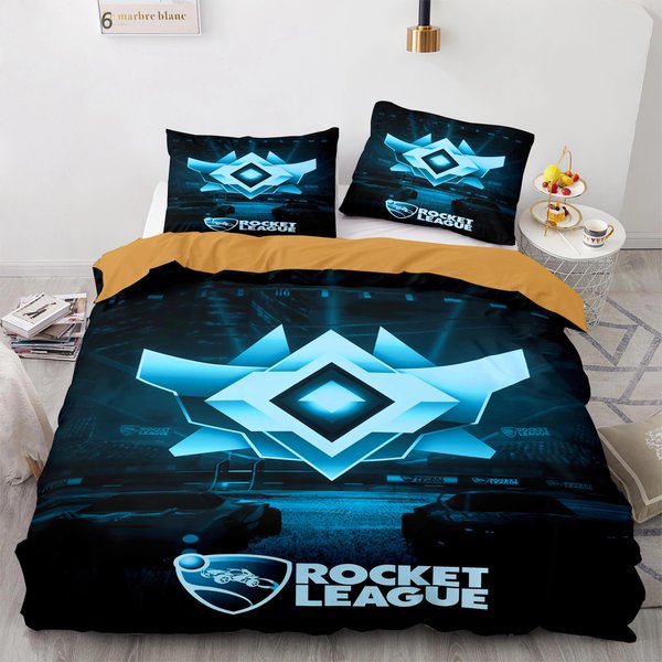 PośCiel Rocket League Pojedyncza Twin PełNa Queen King Rozmiar SamochóD Tematyczna Poszewka Na KołDrę Do Pokoju DziecięCego 135X200Cm 2Pcs Black-image