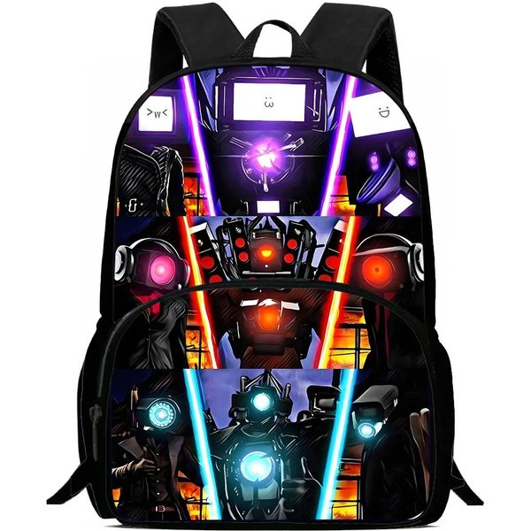 Mochilas Escolares Para NiñOs NiñOs Y NiñAs Regalo De CumpleañOs Estudiante NiñO BañO Skibidi Mochilas Escolares Gran Capacidad Camping Mochila Duradera-image