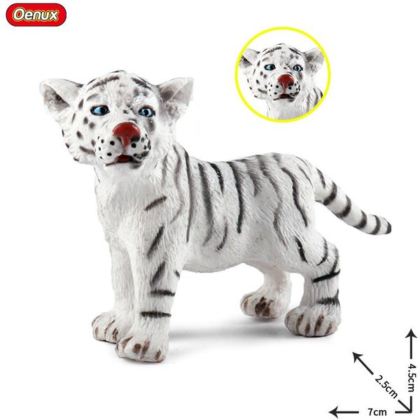 Oenux Original Animales Salvajes Africanos SimulacióN Tigre De Bengala Salvaje Tigre Siberiano Tigre Blanco LeóN Modelo De PVC Juguetes Educativos-image