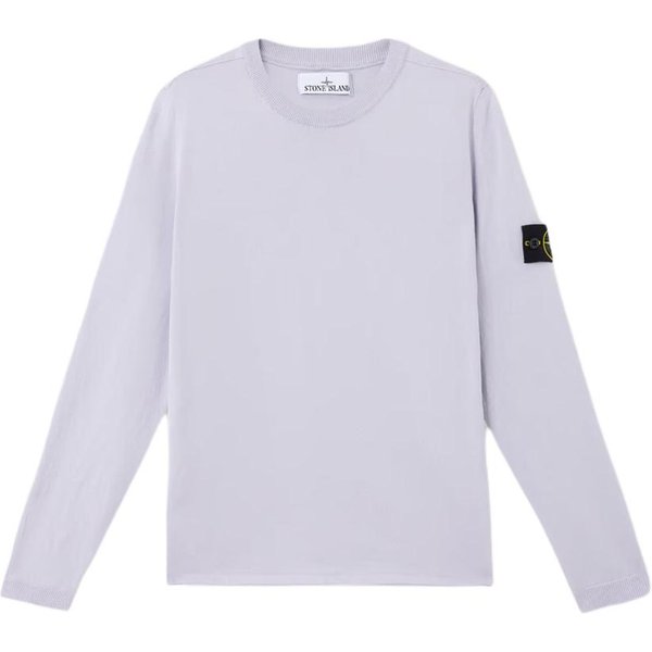 SuéTer De Punto De Manga Larga Con Cuello Redondo De Color Liso Stone Island Para Hombre Lavanda K1S1551000-62S00B9-V0088 XL Gray-image