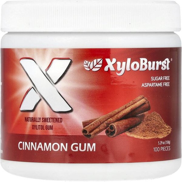 Guma Ksylitolowa, Cynamonowa, 100 Sztuk, 5.29 Oz (150 G)-image