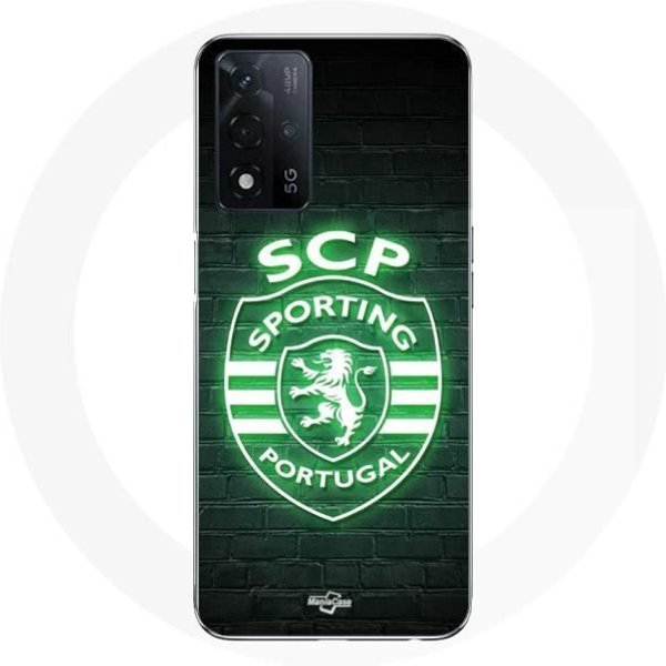 Coque Maniacase Pour Oppo A93S 5G Scp Sporting Portugal Lumineux Fond Noir Negro-image