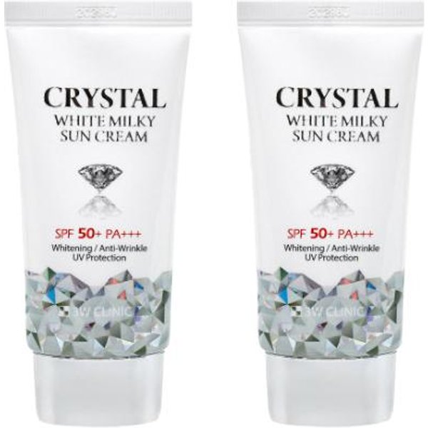 3w Clinic Crystal White Mleczny Krem PrzeciwsłOneczny 50Ml #50G X 2Pcs-image