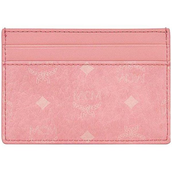 MCM Visetos Monogram Portatarjetas De Cuero Con MúLtiples Ranuras Mini Portatarjetas Para Mujer Rosa MXAAAVI01QZ001 Basic Set (Bag+Dust Bag) Pink-image