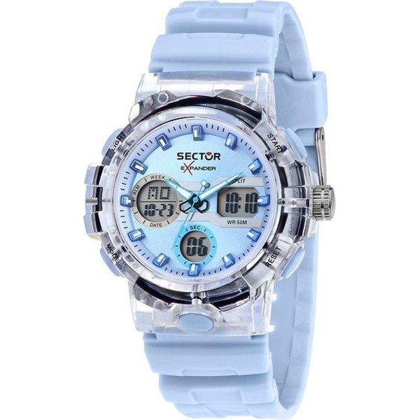 Reloj Para Hombre Sector Ex-46 Correa De Silicona Esfera Azul Cuarzo R3251242503-image