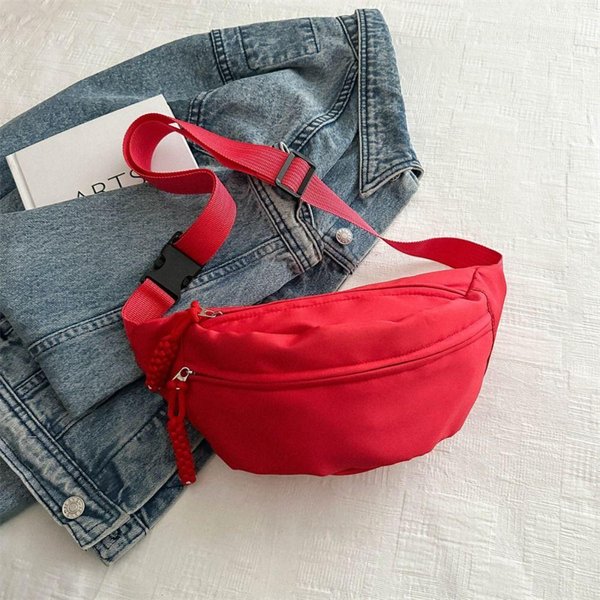 Saszetki Biodrowe W KształCie PółKsiężYca Wodoodporne Z Tkaniny Oxford Torby-Nerki Do Biegania DużA Pojemność Nowa Moda Damska Torba Na Klatkę Piersiową Torba Crossbody-image