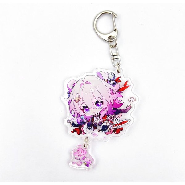 Gra Honkai Star Rail Feixiao Boothill Jiao Qiu March 7Th Cosplay Breloczek Akrylowy Wisiorek Breloczek Breloczek Akcesorium Do Torby Rekwizyt 6 Cm White-image
