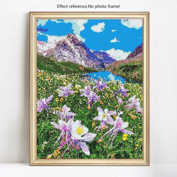 Pintura Diamante 5D Flor Silvestre Diamante De ImitacióN Redondo Completo Imagen Bordado Venta Diamante 20X30-image