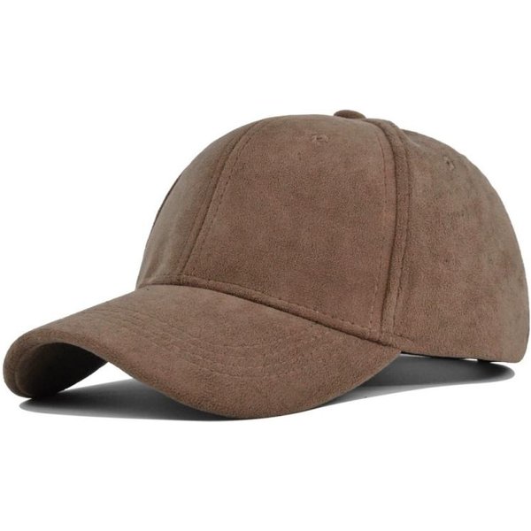 Solidne Zamszowe Czapki Baseballowe Retro Dla MężCzyzn I Kobiet Wiosna Jesień Ulica Snapback Hip Hop Czapka Regulowana Sztuczne Futro Daszek PrzeciwsłOneczny Czapka 54-62CM Gray-image
