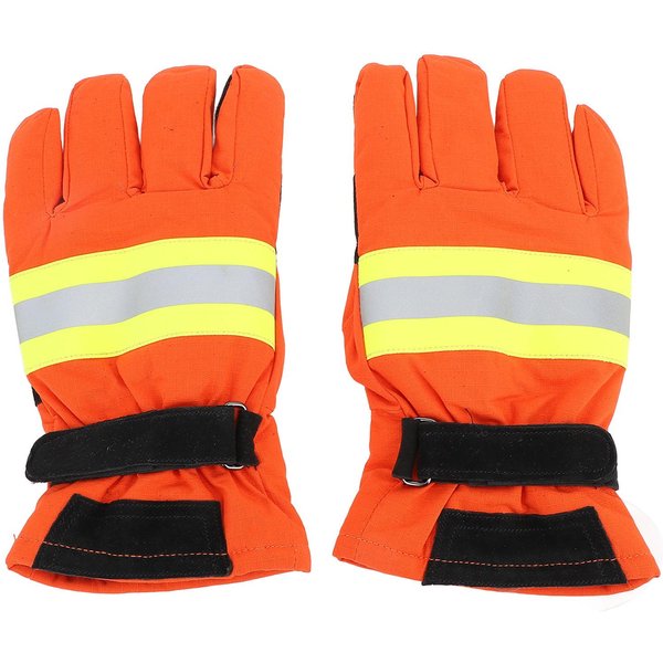 1 Par De Guantes De Bombero Resistencia Al Calor Impermeables Antideslizantes Guantes IgníFugos Con-image