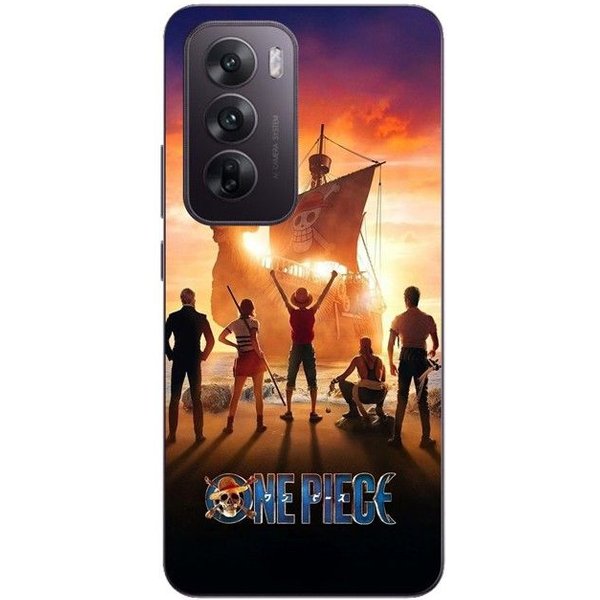Coque De TéLéPhone - Maniacase - Oppo Reno 12 5G - Silicone - Souple - One Piece Manga Anime Negro-image