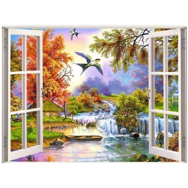 Cuadro De Paisaje De Puntada De Diamante 5 D Para Hacer 20X30CM-image