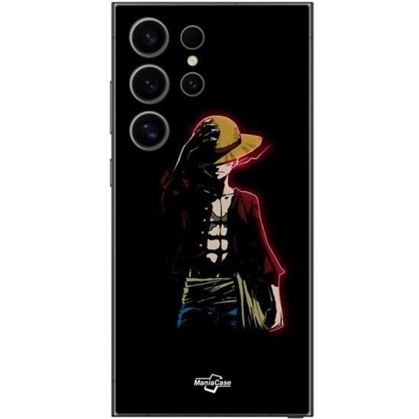 Coque Samsung Galaxy S24 Ultra One Piece Manga Anime Luffy Fond Noir Maniacase-image
