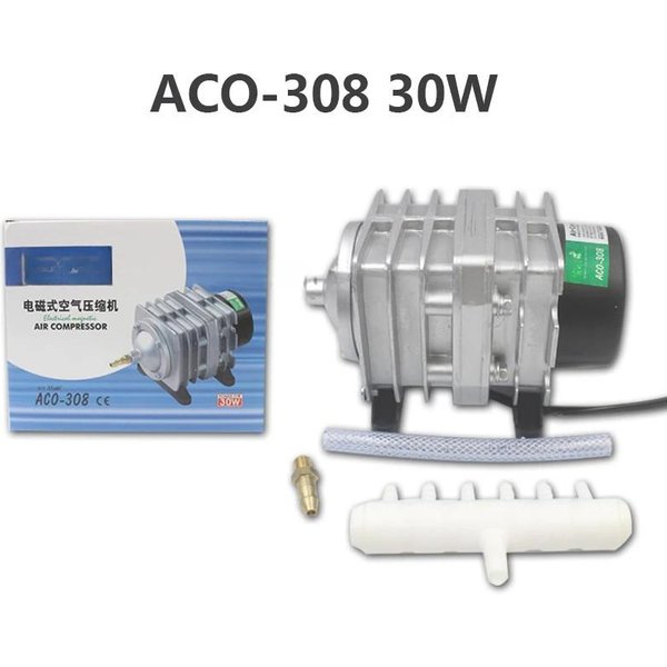 Kompresor 220V Do Napowietrzania Stawu Pompa NapowietrzająCa ZewnęTrzna Wysokiej Mocy AC Elektromagnetyczna Pompa Powietrza Pompa Tlenu Do Stawu Rybnego-image