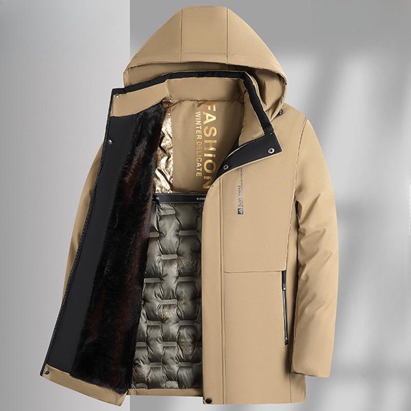 Abrigo De Invierno Para Hombre De Mediana Edad, Abrigo De AlgodóN Acolchado Y Engrosado, Chaqueta De AlgodóN Casual Resistente Al Desgaste Para Ancianos 5XL-image