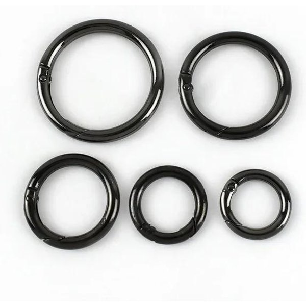 5 Szt. 10-50 Mm Metalowe Klamry SprężYnowe KółKa O Keychain Otwierane OkrąGłE PęTle ZapięCie Do Torby Klipsy KarabińCzyki Akcesoria ZapięCiowe 38Mm-image