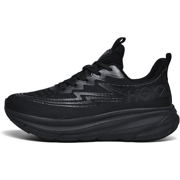 Zapatillas De Running Nuevas Para Hombre Ligeras Y Explosivas Finas Amortiguadoras Fitness Y Casual MaratóN Malla Transpirable Pareja Zapatillas Deportivas 41 Black-image