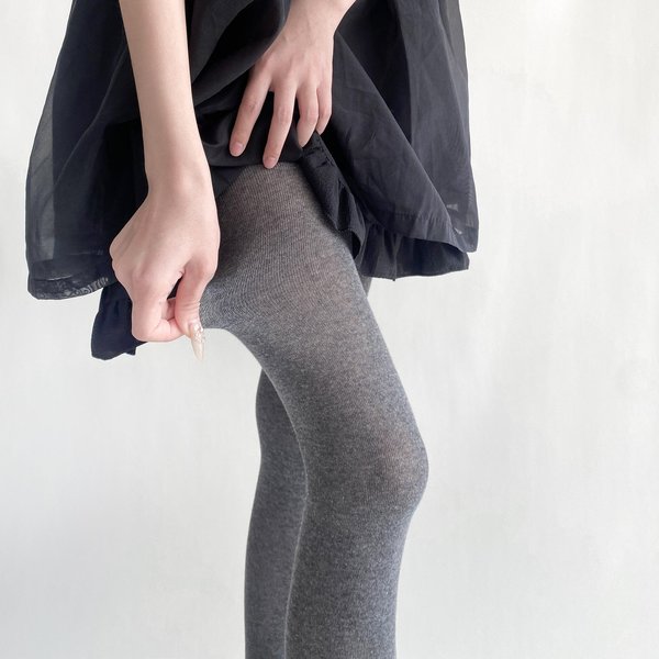 Medias Para Mujer AlgodóN Finas Transpirables Hasta El Muslo Medias Pantimedias LenceríA Sexy Medias De Punto Color SóLido Medias Pantimedias Leggings One Size Gray-image